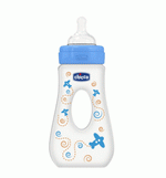 CHICCO Μπιμπερό Περιπάτου Με Λαβή, Γρηγόρη Ροή 4m+, Θηλή Σιλικόνης 240ml