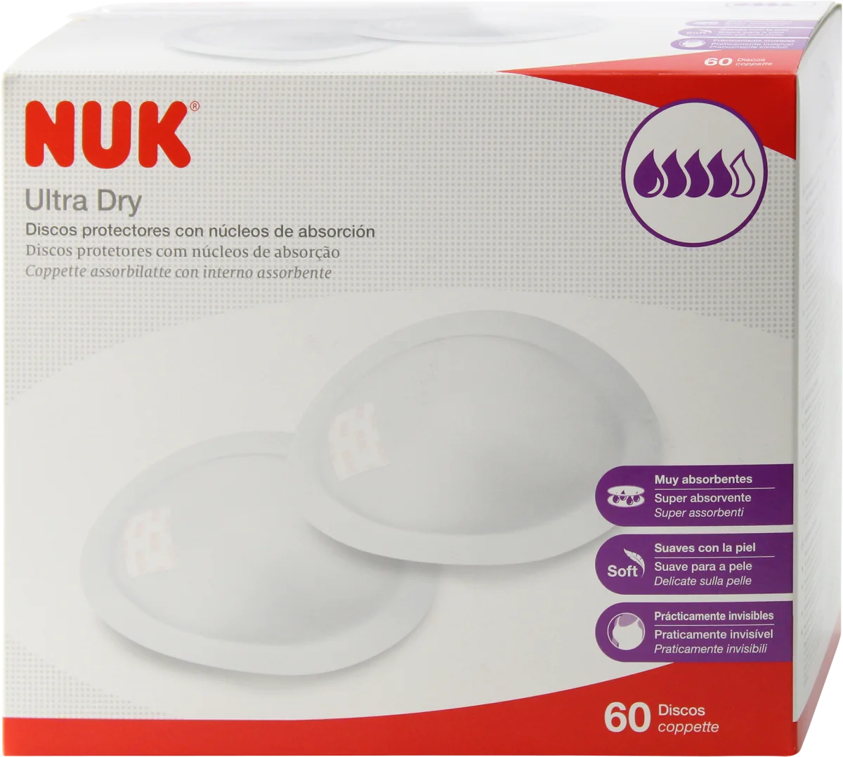 NUK Επιθέματα Στήθους Ultra Dry, 60τμχ