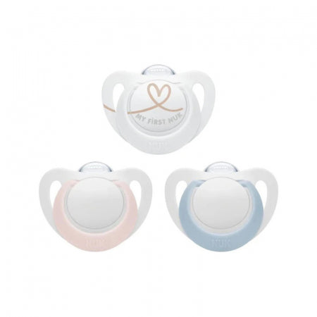 NUK Star Ορθοδοντική Πιπίλα Λάτεξ με Θήκη 0-6m, 1 τμχ