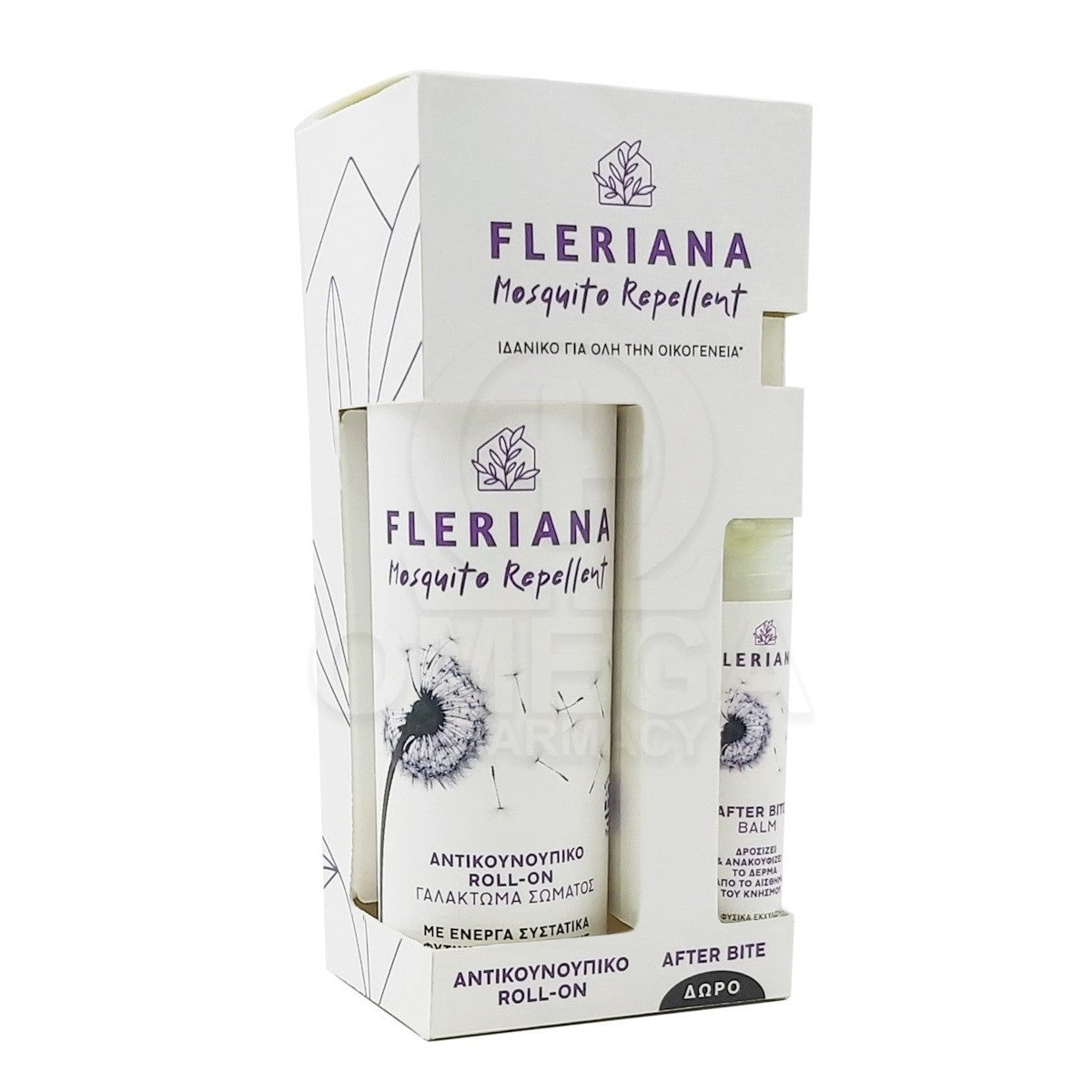 POWER HEALTH Fleriana Mosquito Repellent Roll On Εντομοαπωθητικό 100ml + Δώρο Fleriana After Bite Balm για Μετά το Τσίμπημα 7ml