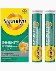 Supradyn Immunity Boost Βιταμίνη C 1000mg, D, Ψευδάργυρος & 8 Ακόμα Συστατικά, 30eff.tabs