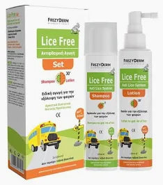 Frezyderm Lice Free Set Ολοκληρωμένη Αγωγή για Ψείρες Σαμπουάν & Λοσιόν, 2 X 125ml