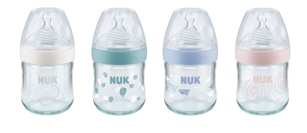 NUK Nature Sense Γυάλινο Μπιμπερό Θηλή Σιλικόνης 120ml