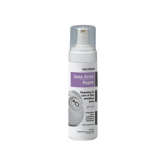 FREZYDERM Intim Area Foam Ph 4.0, Πλούσιος Αφρός Καθαρισμού Της Ευαίσθητης Περιοχής 150Ml