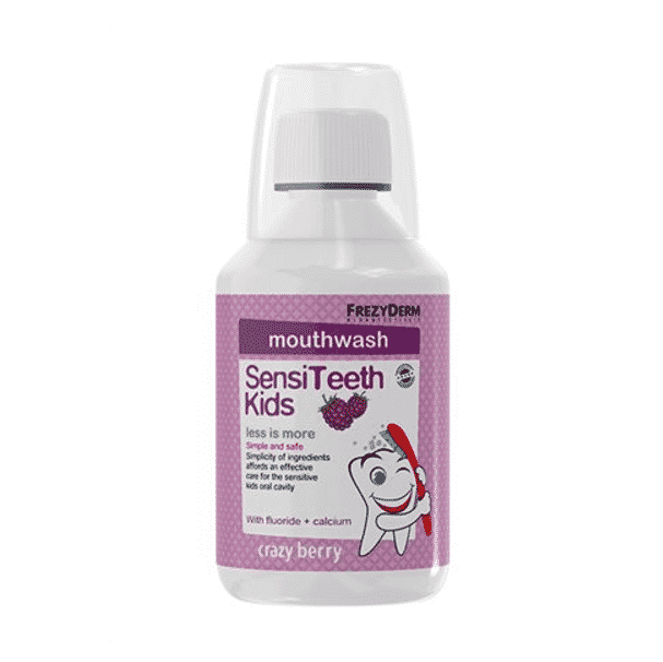 FREZYDERM Sensiteeth Kids Mouth Wash – Φθοριούχο Στοματικό Διάλυμα Για Παιδιά 250Ml