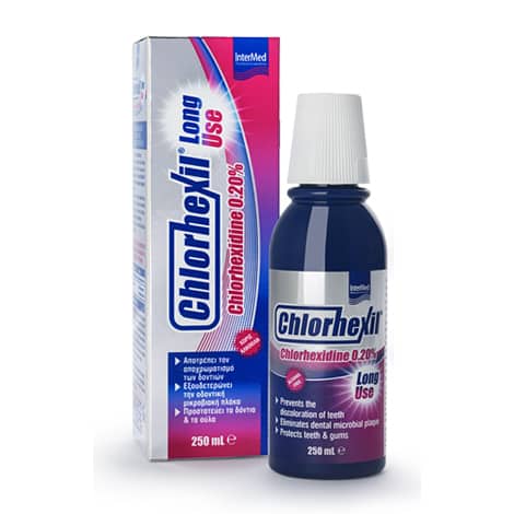 INTERMED Chlorhexil 0,20% Mouthwash Long Use Κατά Της Πλάκας 250Ml