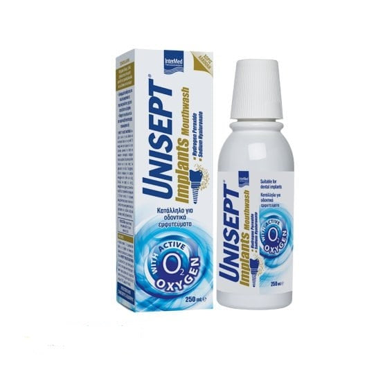 INTERMED Unisept Implants Στοματικό Διάλυμα Καθημερινής Προστασίας κατά της Πλάκας 250ml