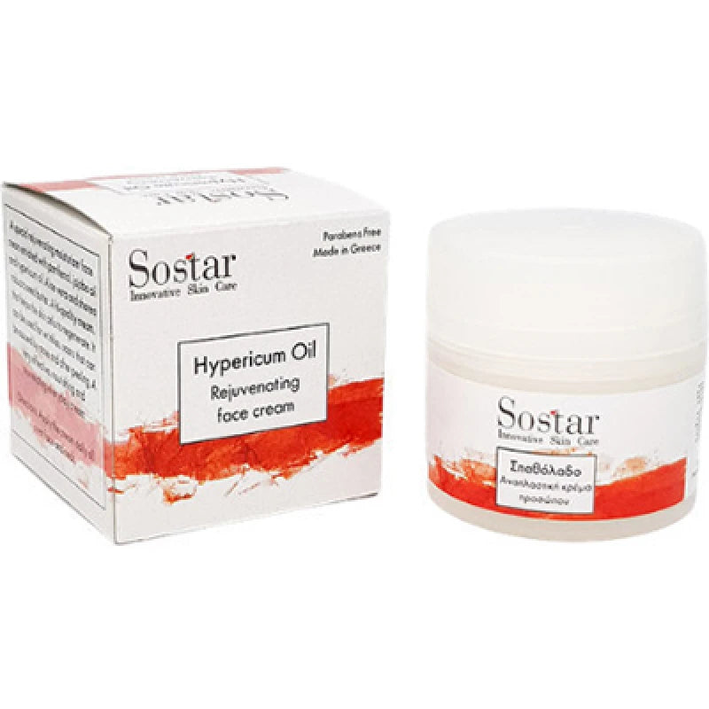 SOSTAR Focus Σπαθόλαδο Αναπλαστική Κρέμα Προσώπου - Λαιμού 50ml