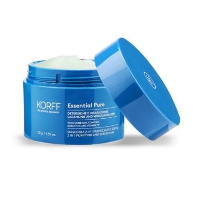 KORFF Essential Pure 2 In 1 Purifying And Scrub Mask Μάσκα Προσώπου Διπλής Δράσης 50 g