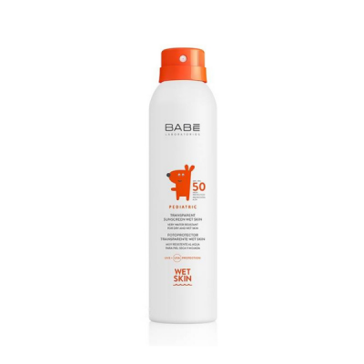 BABE Pediatric Transparent Sunscreen Wet Skin Spray SPF50 200 ml + Δώρο Φουσκωτό Στρώμα Θαλάσσης