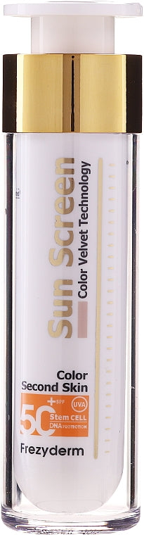 FREZYDERM Sun Screen Color Velvet Face Cream SPF 50+, Αντιηλιακό Με Χρώμα 50ml