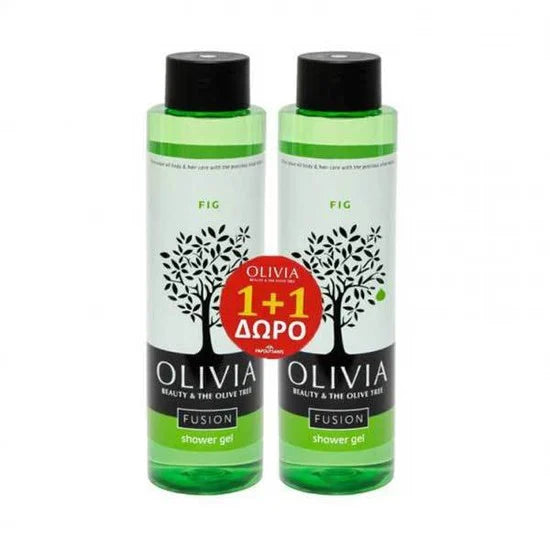 ΠΑΠΟΥΤΣΑΝΗΣ Olivia Promo Fusion Shower Gel Fig Αφρόλουτρο με Εκχυλίσματα Σύκου 300ml 1+1 Δώρο