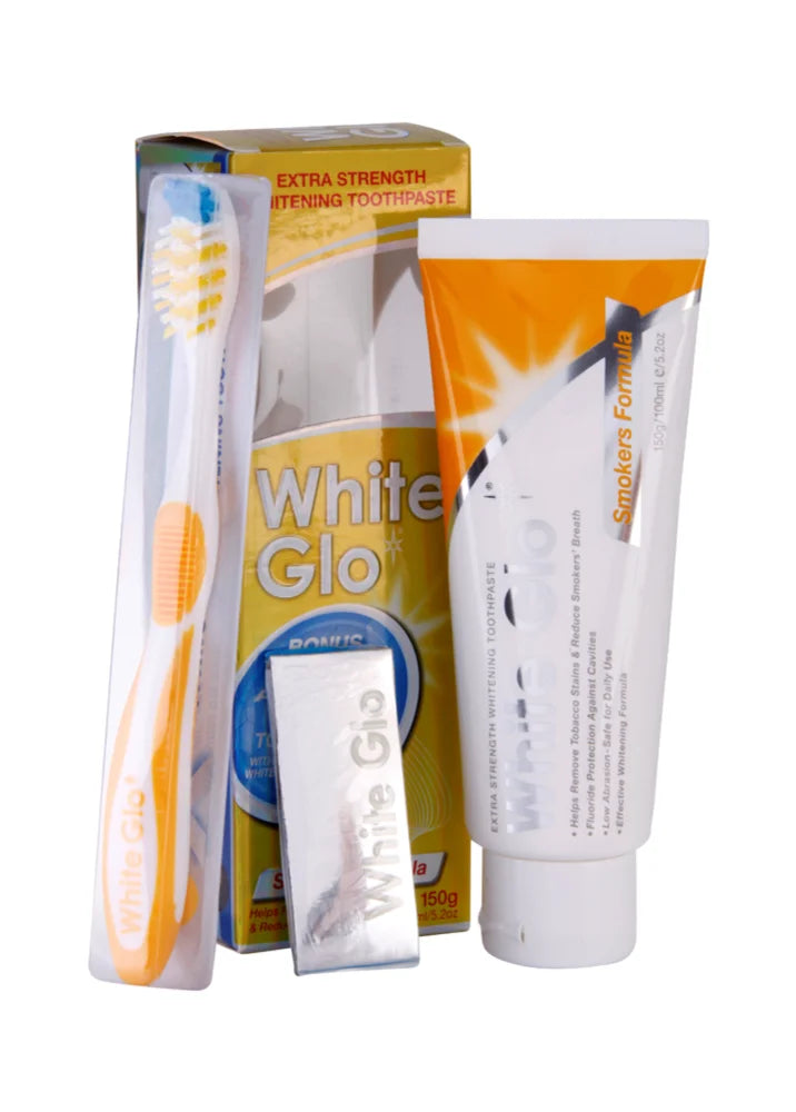 WHITE GLO Smokers Formula Λευκαντική κατά των Λεκέδων 150ml