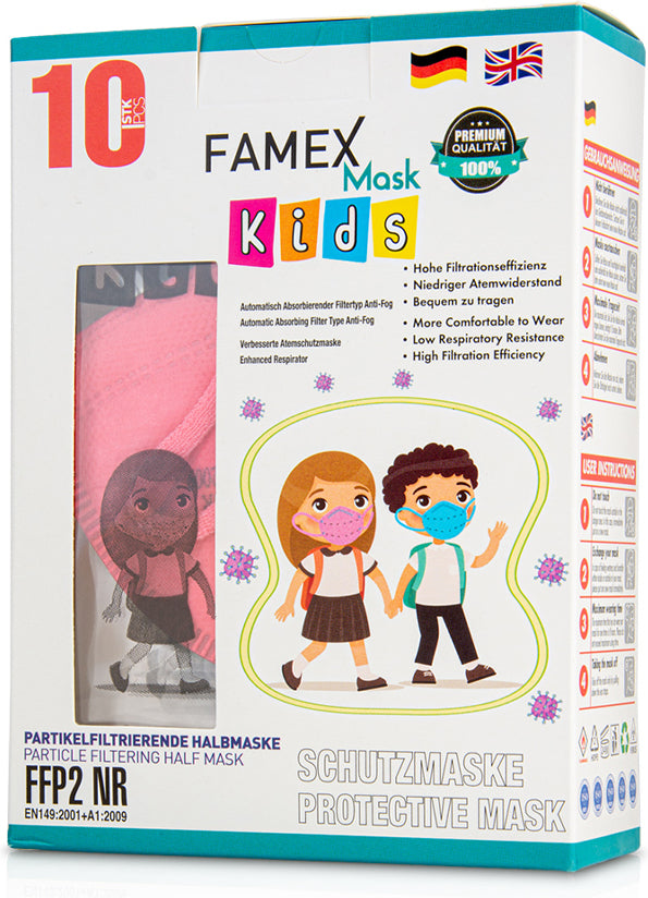 FAMEX Mask Kids Παιδικές Μάσκες Προστασίας FFP2 NR 5 τεμάχια