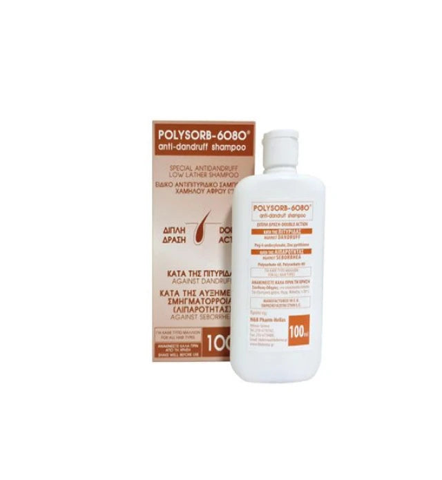 Polysorb-6080 Σαμπουάν Κατά της Πιτυρίδας &amp; της Λιπαρότητας 100ml