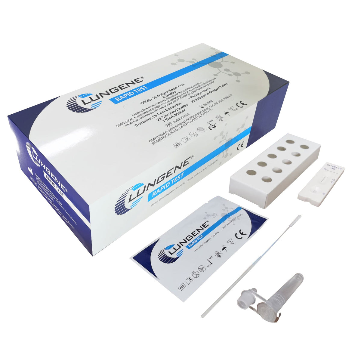 LUNGENE Rapid test αντισωμάτων κορωνοϊού 25 Τεμάχια 