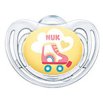 NUK Freestyle πιπίλα σιλικόνης με θήκη 6-18 m, 1 τμχ