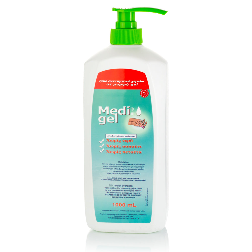 MEDICHROM Medi Gel Ήπιο Αντισηπτικό Χεριών 1000ml 