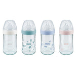 NUK Nature Sense ΓυάλινοΜπιμπερό Θηλή Σιλικόνης 240ml