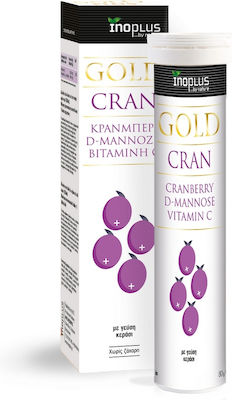 INOPLUS Gold Cran Συμπλήρωμα Διατροφής με Κράνμπερι, D-Μαννόζη & Βιταμίνη C 20 αναβράζοντα δισκία
