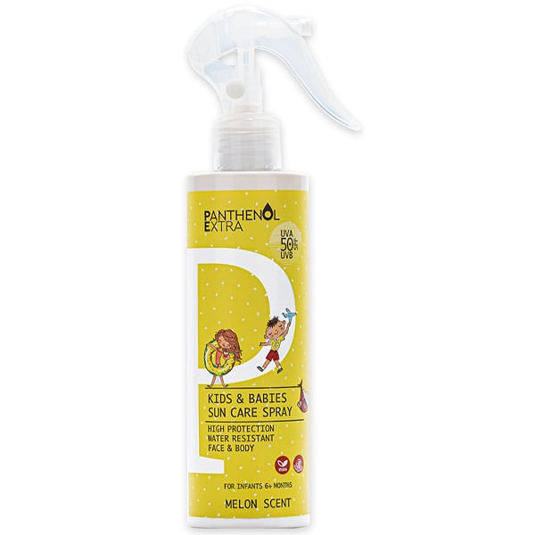 Panthenol Extra Kids & Babies Sun Care Spray Παιδικό Αντηλιακό Σπρέι SPF 50 με Άρωμα Πεπόνι 6m+, 250ml