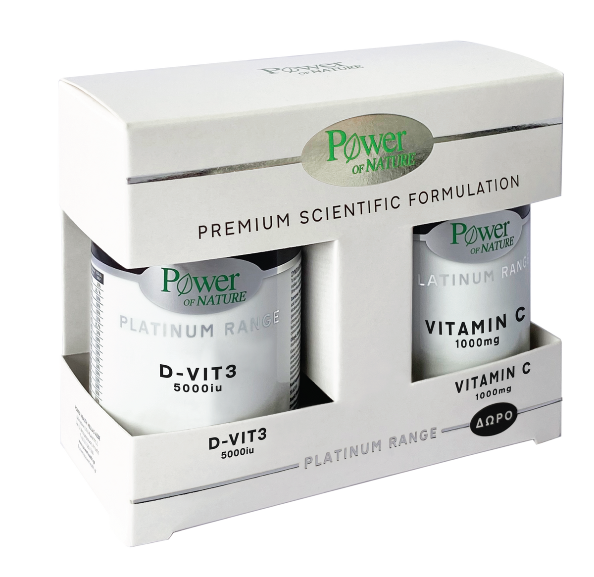 POWER HEALTH Classics Platinum Range Vitamin D-Vit3 5000iu 60 ταμπλέτες &amp; Vitamin C 1000mg 20 ταμπλέτες