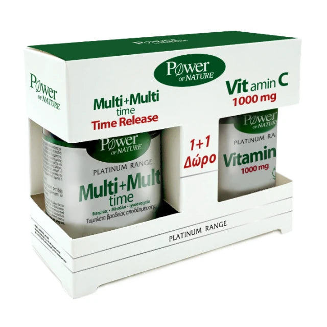 POWER HEALTH Classics Platinum Range Multi+Multi Time 30 ταμπλέτες &amp; Vitamin C 1000mg 20 ταμπλέτες