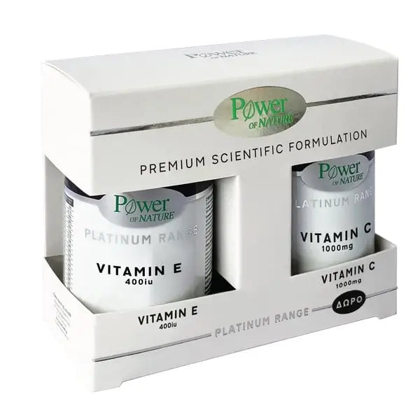 POWER HEALTH Platinum Range Vitamin E 400 IU 30 κάψουλες &amp; Δώρο Vitamin C 1000 mg 20 δισκία 