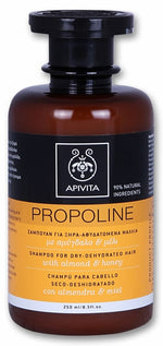 APIVITA Propoline Σαμπουάν για Ξηρά-Αφυδατωμένα Μαλλιά με Αμύγδαλο &amp; Μέλι, 250ml