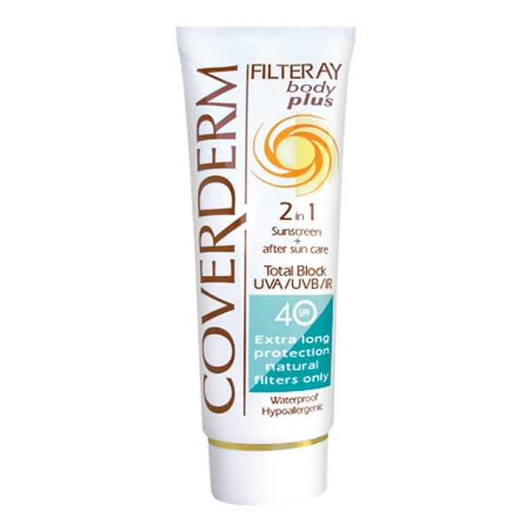 COVERDERM Filteray Body Plus SPF40 2σε1 Αντιηλιακό Γαλάκτωμα Σώματος &amp; After Sun, 100ml