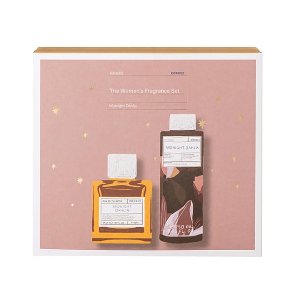 KORRES Midnight Dahlia Πακέτο Προσφοράς Αφρόλουτρο, 250ml &amp; Eau De Toilette, 50ml