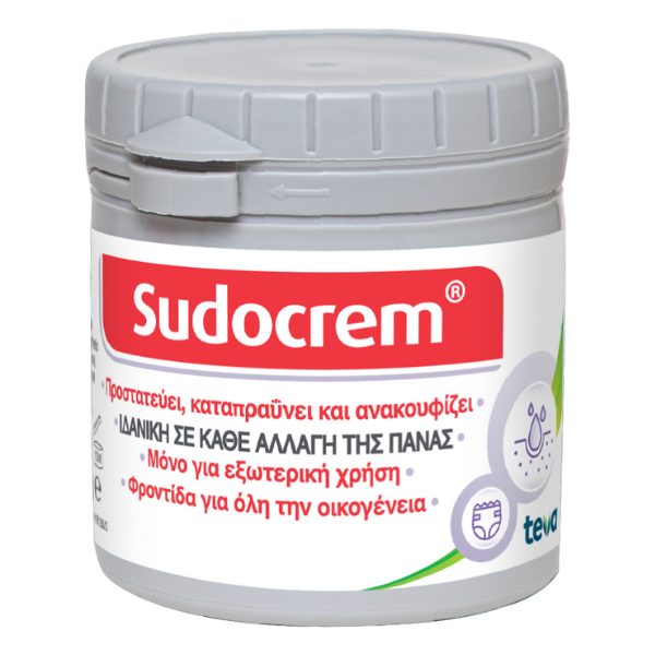 SUDOCREAM Καταπραϋντική Κρέμα για την Αλλαγής της Πάνας με Αντιερεθιστικούς Παράγοντες, 125gr