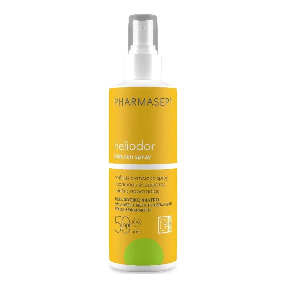 PHARMASEPT Heliodor Kids Sun Spray Παιδικό Αντιηλιακό Σπρέι Προσώπου &amp; Σώματος με SPF50, 165g