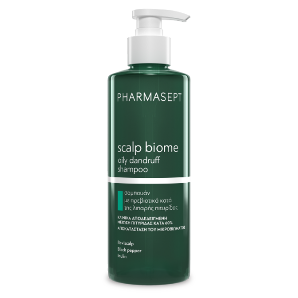 PHARMASEPT Oily Dandruff Shampoo Σαμπουάν με Πρεβιωτικά κατά της Λιπαρής Πιτυρίδας, 400ml