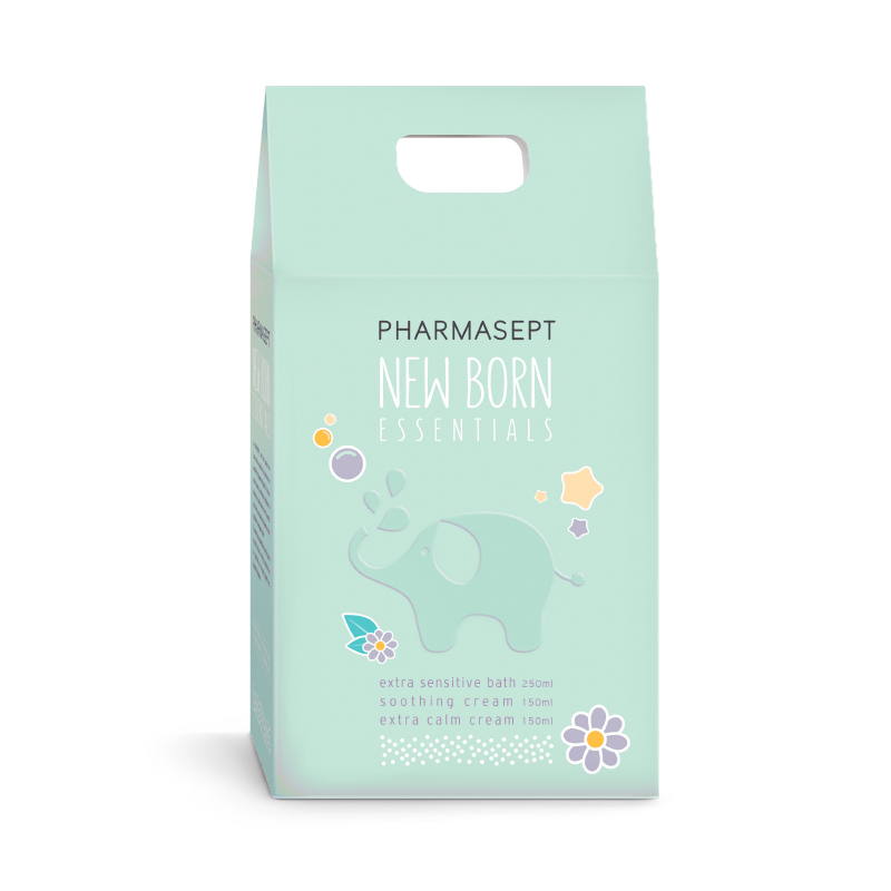 PHARMASEPT PROMO New Born Essentials Extra Sensitive Bath 250ml &amp; Καταπραϋντική Κρέμα 150ml &amp; Extra Calm Cream 150ml