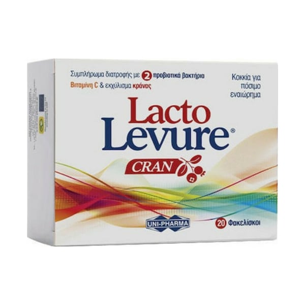 UNI-PHARMA Lactolevure Cran - Προβιοτικά και Υγεία Ουροποιητικού, 20 sticks