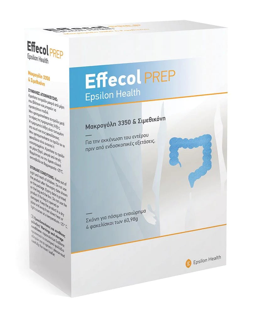 EPSILON HEALTH Effecol PREP Για την Εκκένωση του Εντέρου Πριν από Ενδοσκοπικές Εξετάσεις, Φακελίσκοι 4 