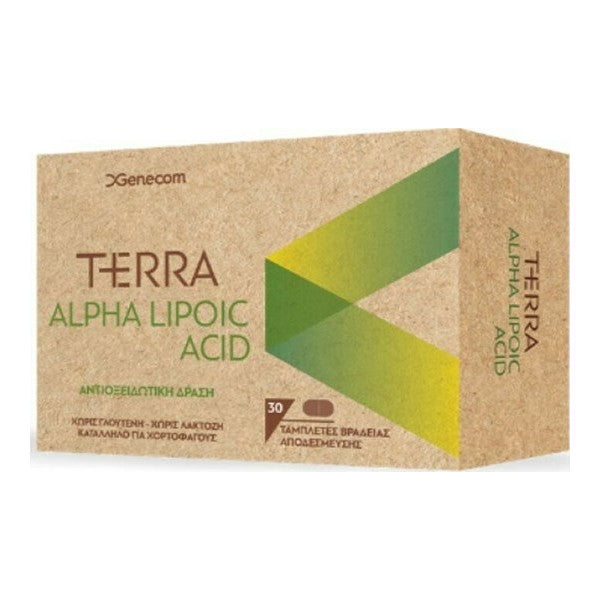 GENECOM Terra Alpha Lipoic Acid 30tabs ( Άλφα Λιποϊκό Οξύ για Αντιοξειδωτική δράση)