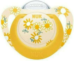 NUK Star Πιπίλα Σιλικόνης 18-36 μηνών με Θήκη & Κρίκο 1τμχ