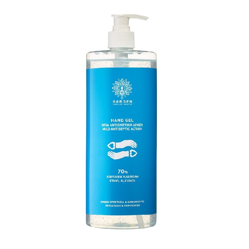 GARDEN Hand Gel Ήπιη Αντισηπτική Δράση με Αντλία 1000ml 
