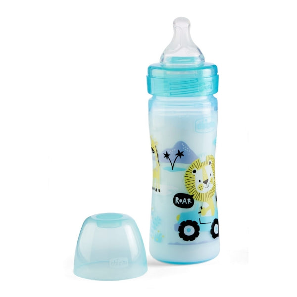 CHICCO Well Being Μπιμπερό Πλαστικό, Θηλή Σιλικόνης, 250ml