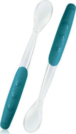 NUKEasy Learning Μαλακό Κουτάλι Φαγητού με Κοίλο Τμήμα από Σιλικόνη, από τον 4 μήνα, 2 τεμάχια