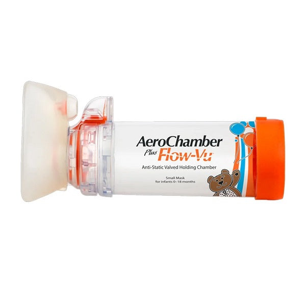 AEROCHAMBER Plus Βρεφών με επιστόμιο, Βρεφική Μάσκα 0 - 18 Μηνών 