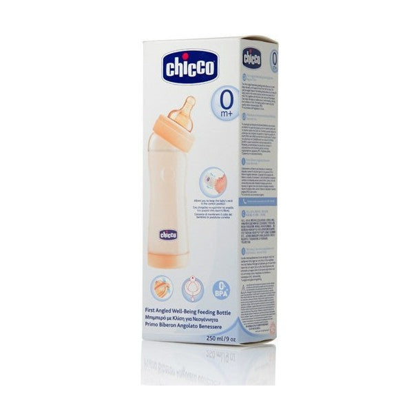 CHICCO Πλαστικό Μπιμπερό με Κλίση κατά των Κολικών 250ml