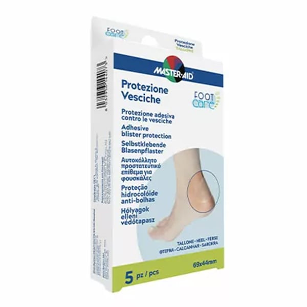 MASTER AID Foot Care Αυτοκόλλητο Προστατευτικό Επίθεμα για Φουσκάλες 69x44mm, 5τεμ