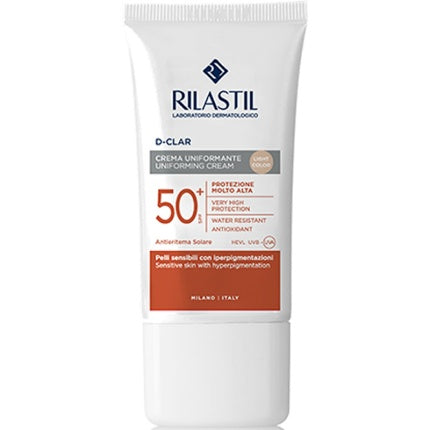 RILASTIL D-Clar Uniforming Cream SPF50+ Medium Αντιηλιακή Κρέμα με Χρώμα 40 ml 