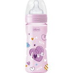 CHICCO Well Being Μπιμπερό Πλαστικό, Θηλή Σιλικόνης, 250ml