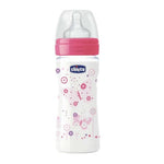 CHICCO Well Being Μπιμπερό Πλαστικό, Θηλή Σιλικόνης, 250ml