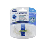 CHICCO PhysioForma Mini Soft Σιλικόνης Διάφανη 2-6m που Φωσφορίζει, 2τμχ