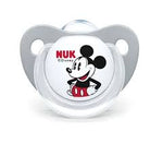 NUK Disney Mickey πιπίλα σιλικόνης με θήκη 0-6 m, 1 τμχ
